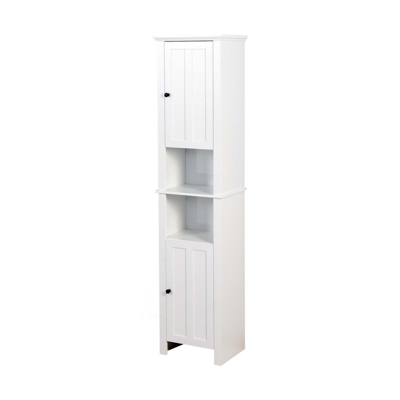 Armoire de rangement pour salle de bain avec 2 portes et salon en bois avec 6 tablettes