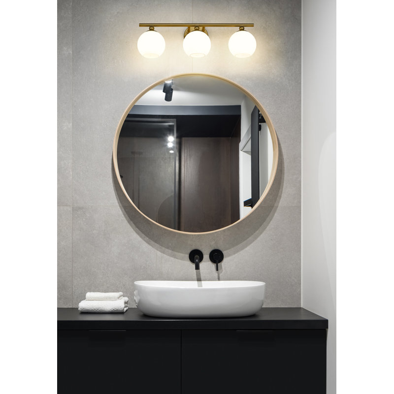 Éclairage pour meuble-lavabo 3 lumières Tarje, Or moderne