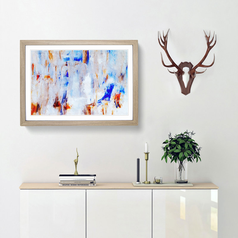 Abstract Vol.34 by S.Johnson - Framed Print, 24cm H x 33cm W x 2cm D, Oak Framed