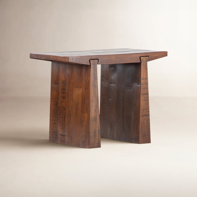Janke Reclaimed Wood Side Table - Rustic