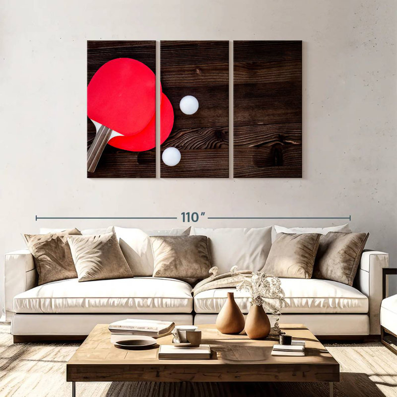 Sireci Table Tennis, 48" H x 74" W