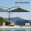 Outsunny 3 m Garden Cantilever Parasol w/ Fillable Base up to 90kg, Grey