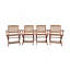 Ensemble de salle à manger pliable pour patio, 4 chaises pliantes, intérieur et extérieur universel, teck