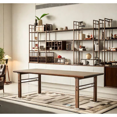 Black Walnut Table: Solid, Spacious & Sleek.