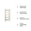 Seacliff 160cm H x 60cm W Metal Etagere Bookcase-1146965967