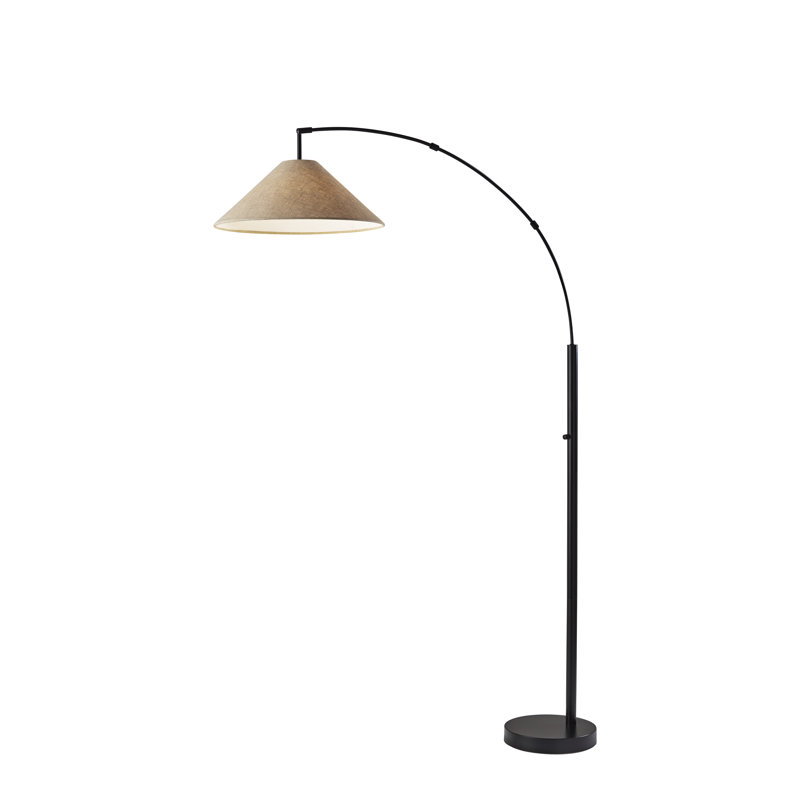 Lampe sur pied arquée 76 po Braxton, Brun pâle, Bronze foncé