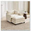 Fauteuil club en tissu d'ameublement en chenille-1660826301
