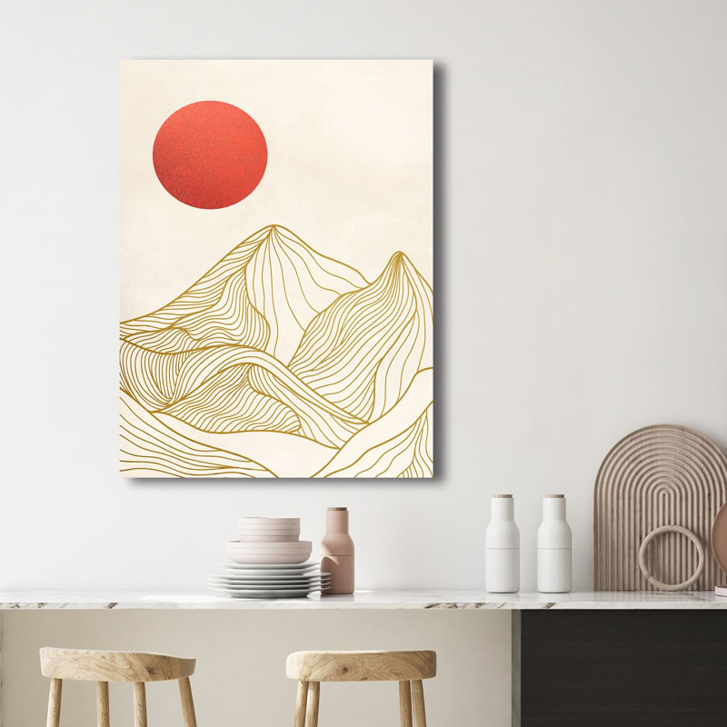 Nordic Sunset On The Mountains I by Sayaka Miko - Wrapped Canvas Print, 100cm H x 70cm W x 4cm D