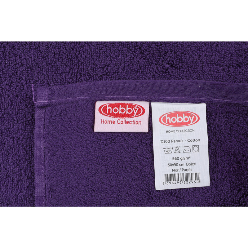 Benzant 2 Piece 100% Cotton Hand Towel Set, Purple