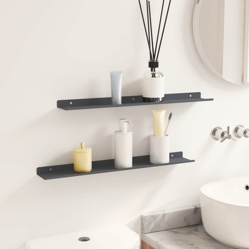Steel Floating Shelf, Anthracite
