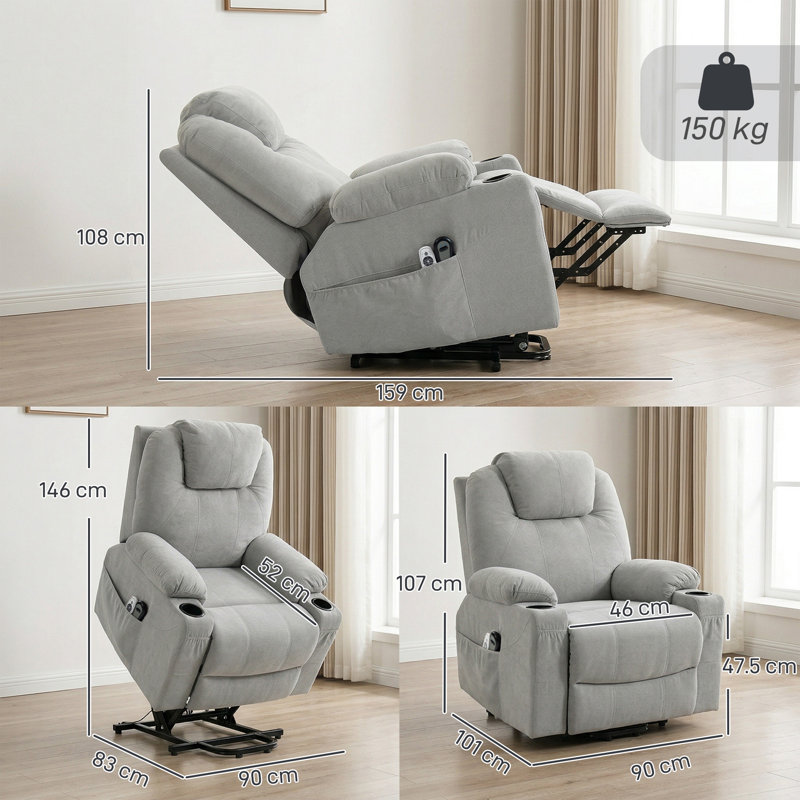 90cm Wide Lift Assist Reclining