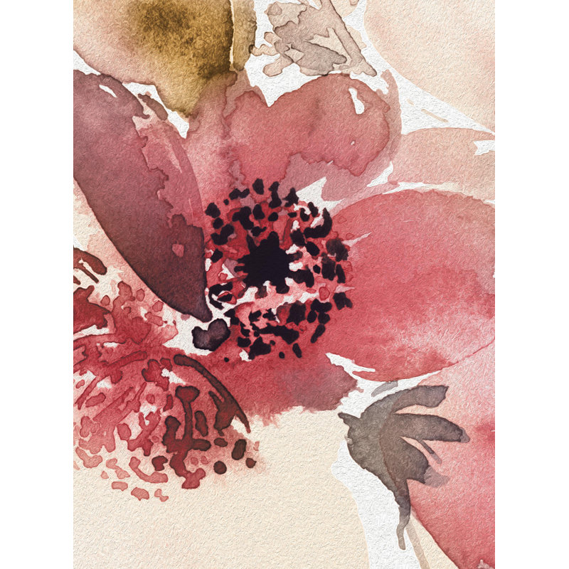 Panneau de papier peint adhésif Mirelle, L 96 po x l 96 po, Rouge