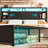 Storage Bed with Sliding Doors, LED Lights & USB Charging Station-1425455793-1425455795