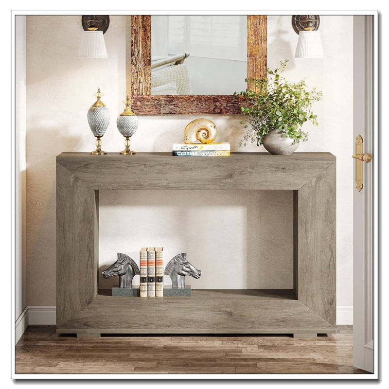 Console Farmhouse avec tablette ouverte, Gray
