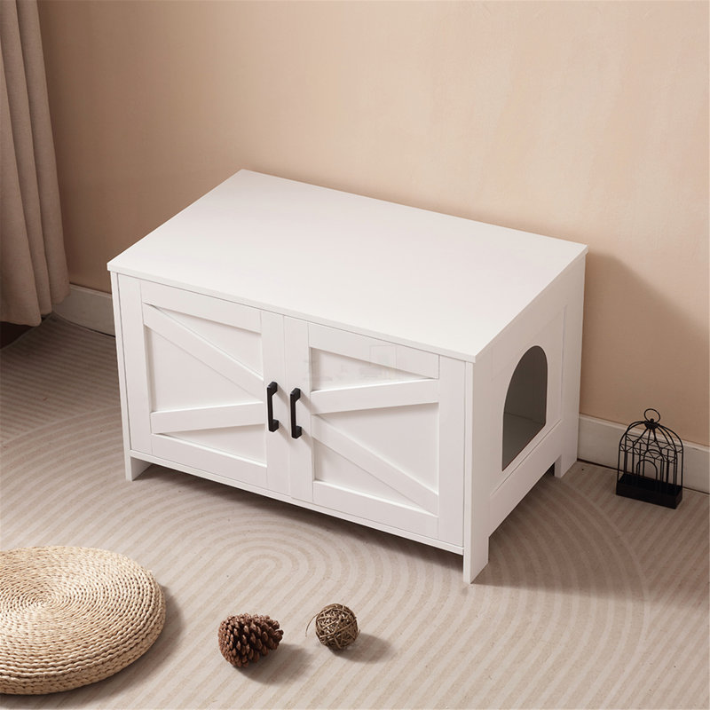 Multi-Functional Cat Litter Box Cabinet with Storage and Stylish Design for Modern Homes