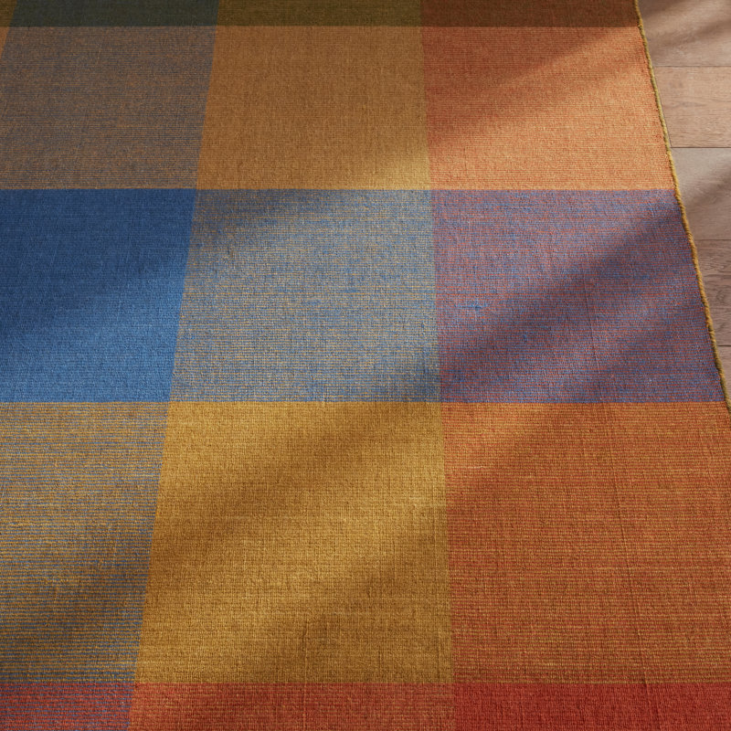 Tapis rayé multicolore fait à la main Scenic PLE03, Rectangle 9 pi 6 po x 13 pi 6 po