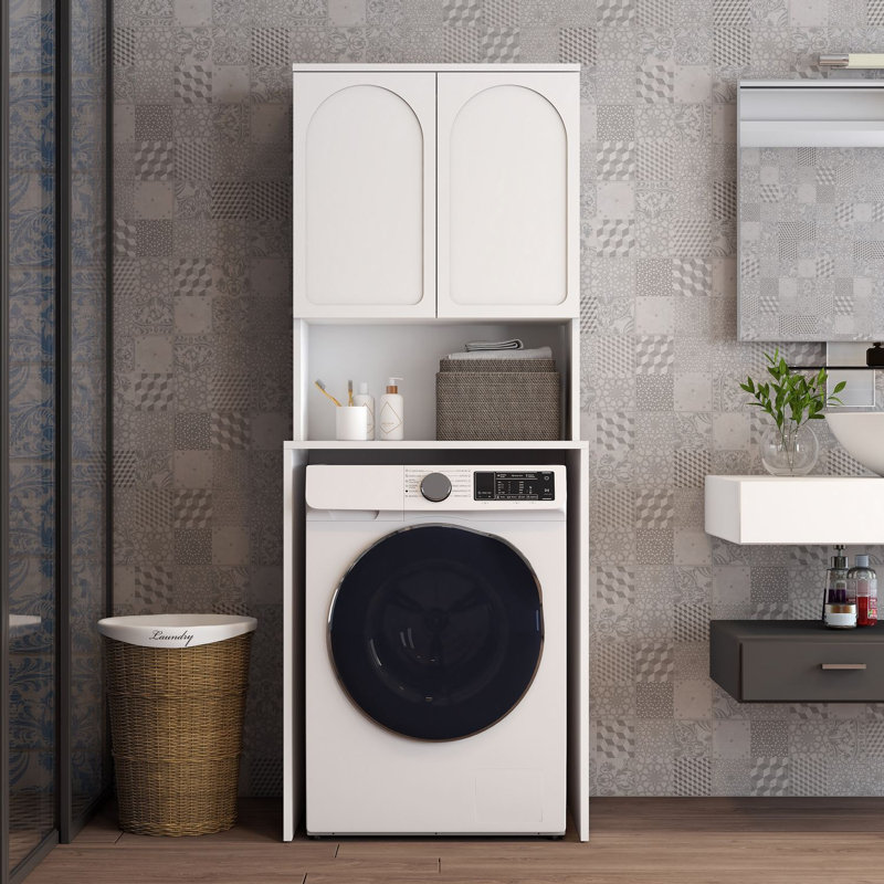 Armoire laveuse et sécheuse Aero Space-Saver - Armoire de rangement tout-en-un, Blanc