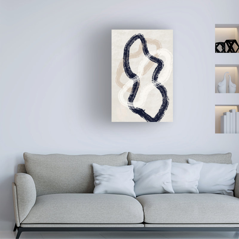 Art sur toile Lignes bolines Anne-Marie Volfova, H 12 po x l 19 po