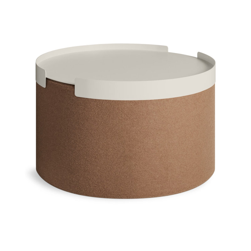 Bumper Round Ottoman, Brown