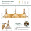 4-Light Vintage Chrome Vanity Light, Flower Glass Shade Bathroom Over Mirror Lighting Fixture-1588077422-1588077428