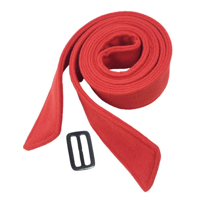 Ceinture pour femme avec corset en peluche brossé et élastique pour décorer un faux manteau de laine à double face