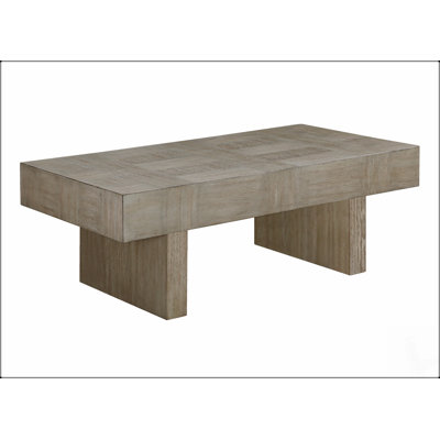 Contemporary Style Brown Gray Coffee Table with Rectangular Top, Perfect for Modern Living and Aesthetic Appeal