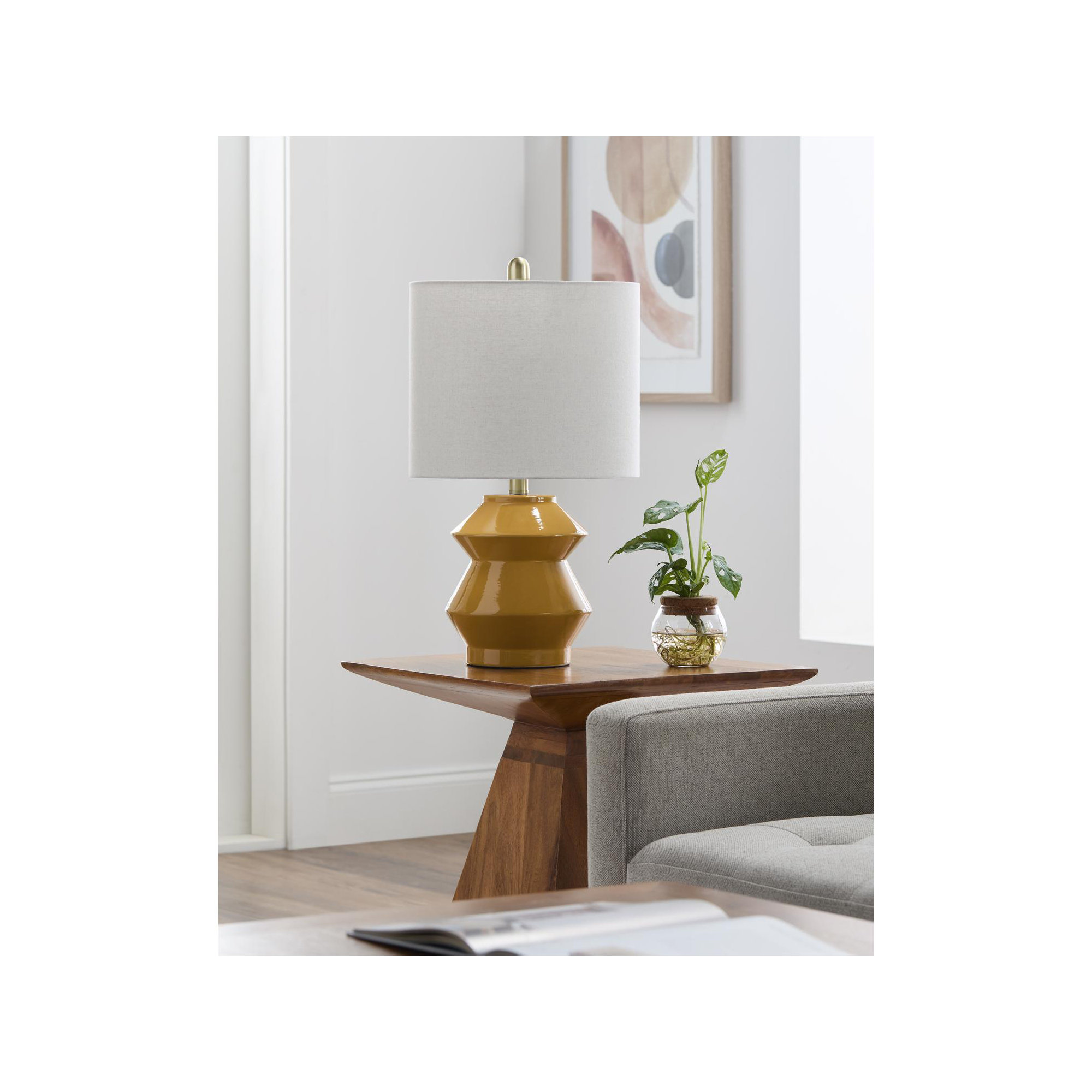 Boyes Ceramic Table Lamp, Yellow