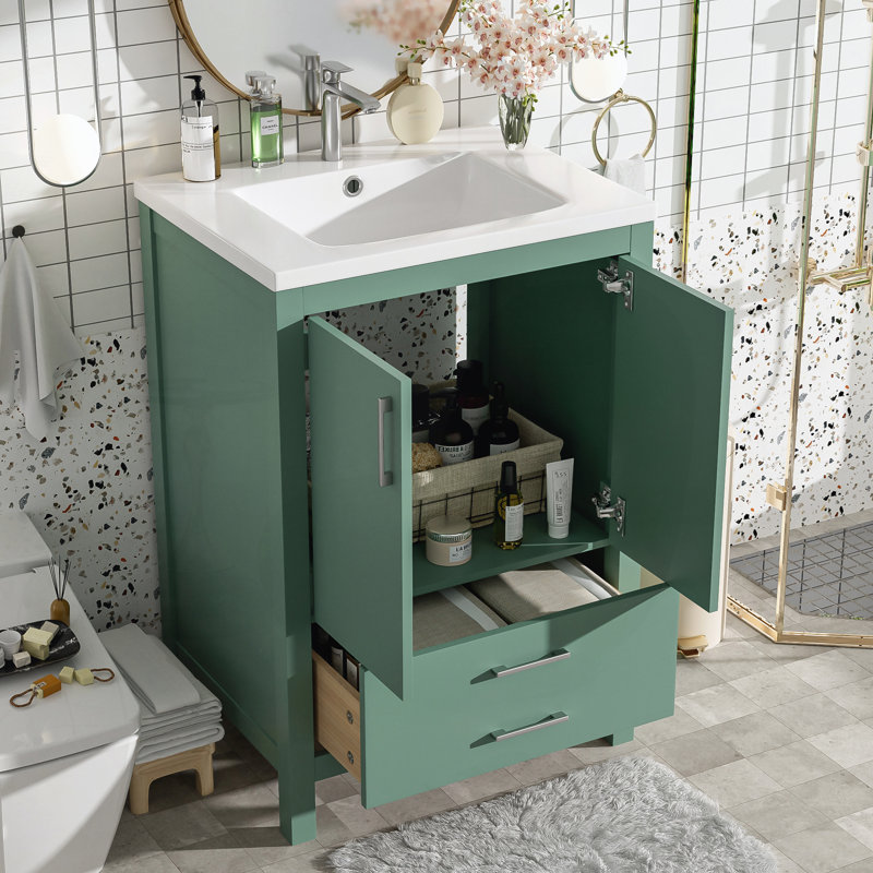 Meuble-lavabo 24 po avec lavabo en céramique