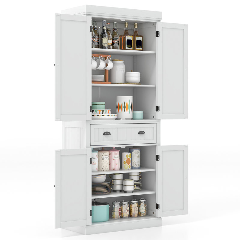 183cm Kitchen Pantry, White