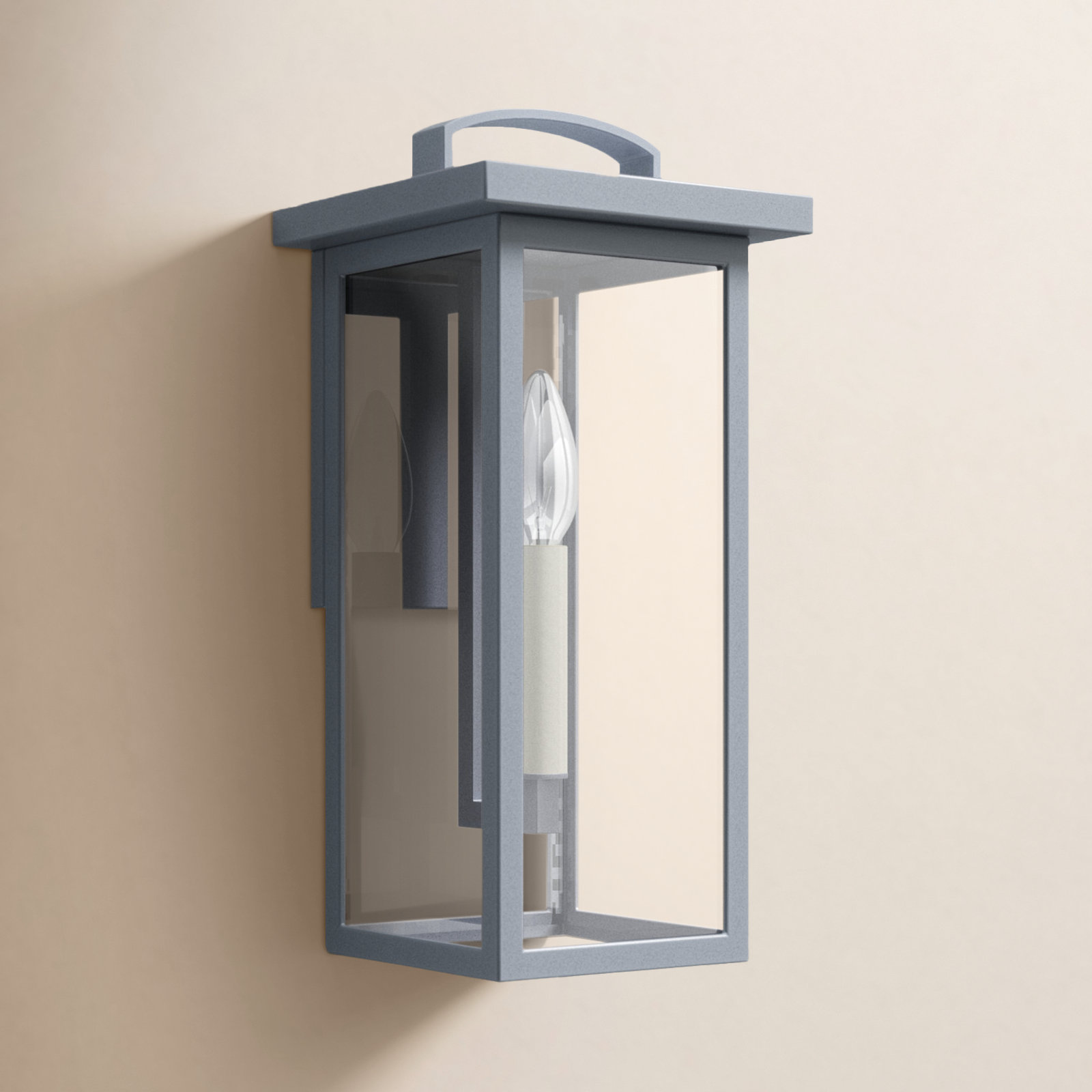 Brookstead Single Light Outdoor Wall Light, 14" H x 6.5" W x 6.5" D, Weathered Zinc
