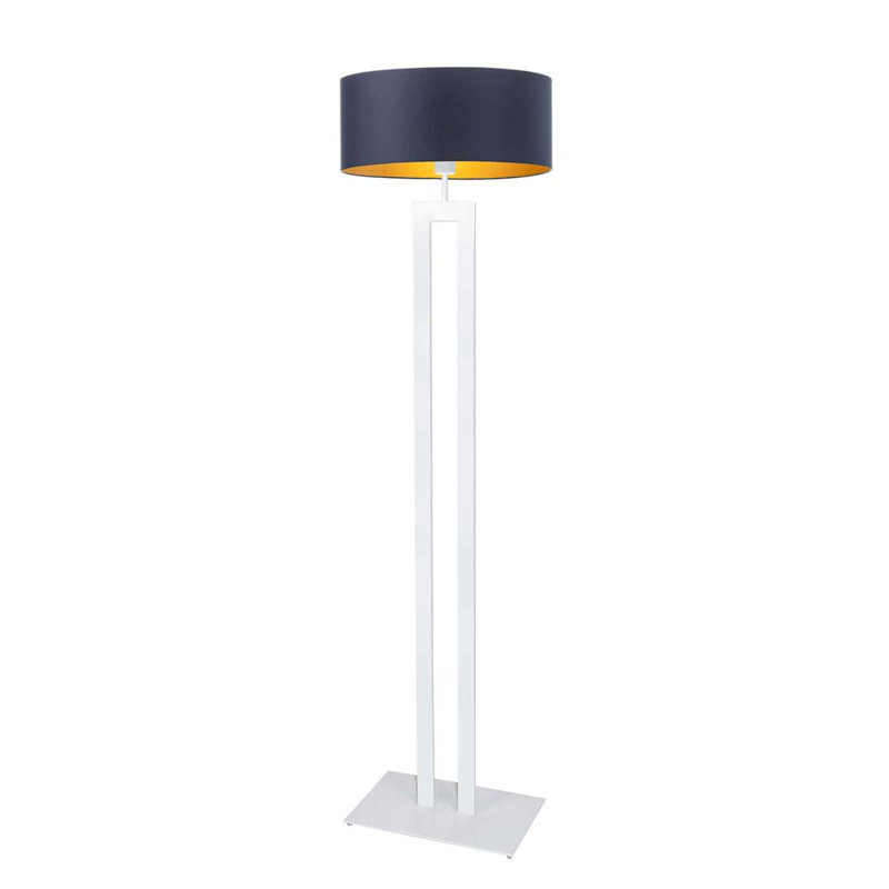 Sallee 162cm Traditional Floor Lamp, White, Navy