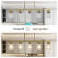 Luminaire suspendu industriel réglable à 5 lumières avec abat-jour en verre transparent-699670155