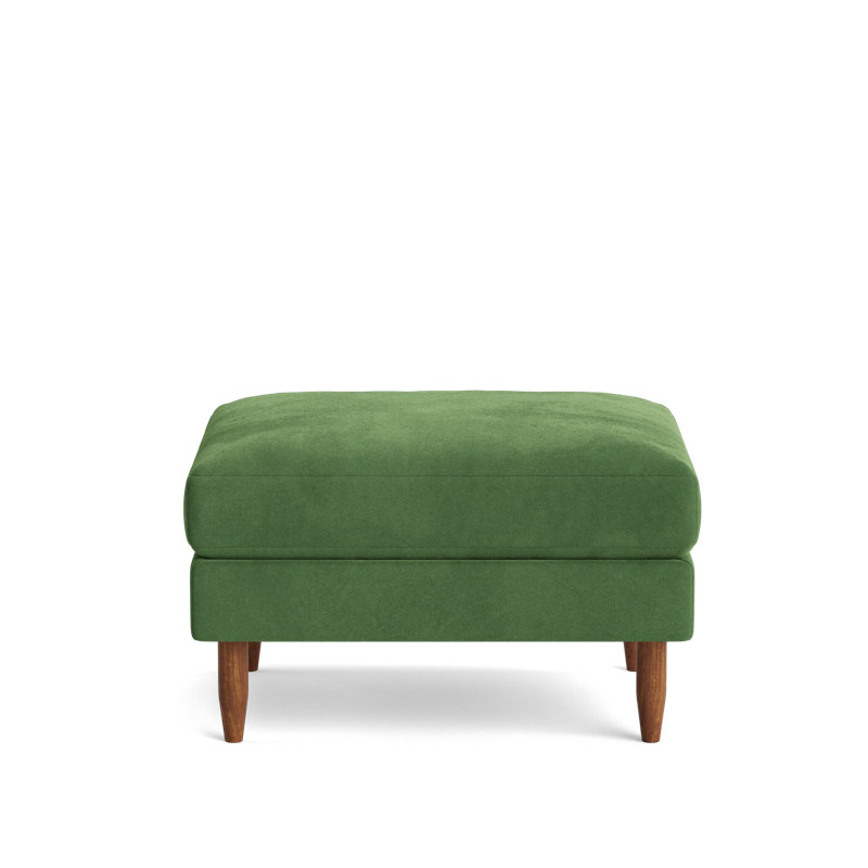 Skinny Fat Ottoman, Performance Velvet - Ivy