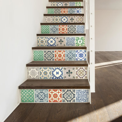 Emelia-Rose 15cm W x 15cm L Vinyl Peel and Stick Mosaic Tile