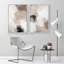 «Pastel Grunge Paint Stroke Abstract Shapes», art moderne, décoration murale, Calm Relax, 2 pièces-98109251-98109249
