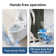 Smart Toilet Bidet with Auto Open/Close Lid, Foot Sensor Flush/Close Lid, Built in Tank, Off-Seat Auto Flush/Dual Flush,Modern One-Piece Elongated Toilet, Foot Sensor Open Seat