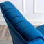 De 2 chaises modernes de style Mid-Century, velours bleu foncé, pieds en bois massif, 2 pièces indispensables pour le salon et la chambre à coucher, velours avec pieds pour-1777083059