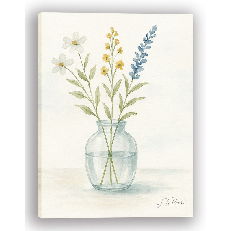 "Spring Meadow Bloom" Wrapped Canvas Print