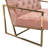 Luxe Accent Chair In Blush Pink Tufted Velvet Fabric With Polished Gold Stainless Steel Frame-116725853-82195272