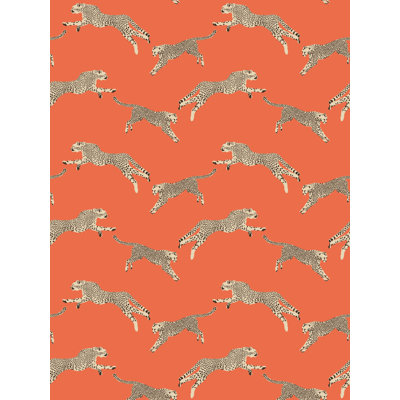 LEAPING CHEETAH SAHARA WALLCOVERING