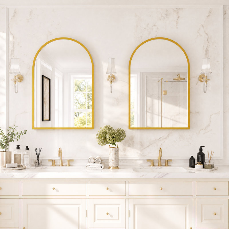 Miroir de salle de bain Meaghan, Gold