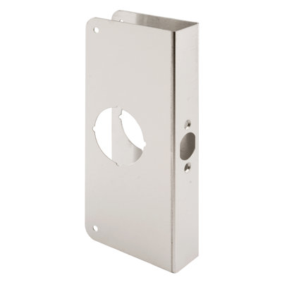 Brass Lock and Door Reinforcement Plate for 1-3/4 In. Thick Doors, Brass Finish (Single Pack)