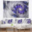 Art floral, fractale, gris, bleu, numérique, tapisserie-28488419