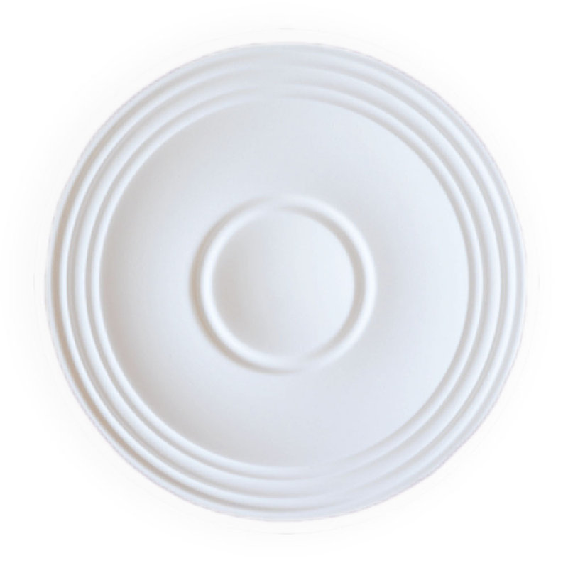Mousse de plafond médaillon, H 13,38 po x l 13,38 po x P 1 po