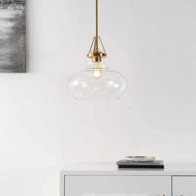Luminaire suspendu en laiton doré à 1 lumière Murnie