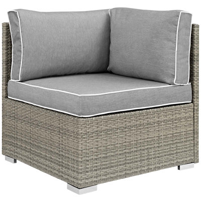 Modway Havenside Home Bocabec Fabric Outdoor Patio Corner