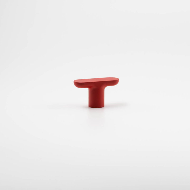 1.75" Oval Knob, Rose (Red)