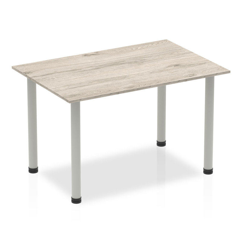 Kyvan Rectangle Conference Table, 72.5cm H x 140cm L x 80cm D, Grey Oak
