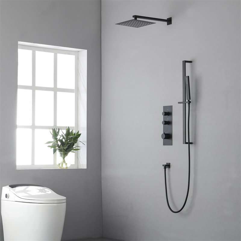 All-In-One Kit with Rough in-Valve, Matte Black