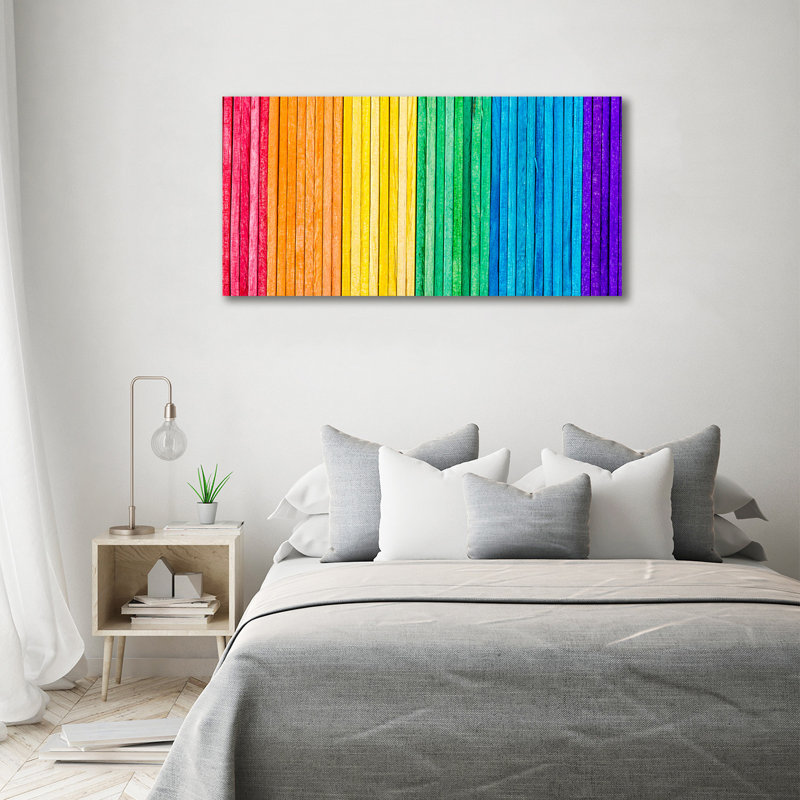 Coloured Stripes - Wrapped Canvas Print